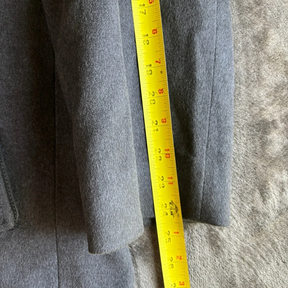 Ermenegildo Zegna Mens Wool Silk Car Coat Luxury Minimalist Fits XL Navy/Gray